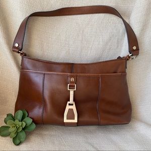 Etitenne Aigner Leather Shoulder Bag